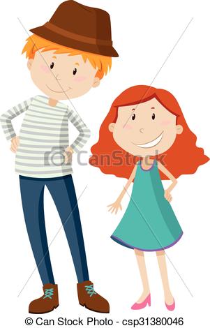 301x470 tall man and short girl illustration - Short Girl Drawing