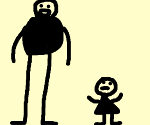 300x250 tall man small to a short girl drawing - Short Girl Drawing