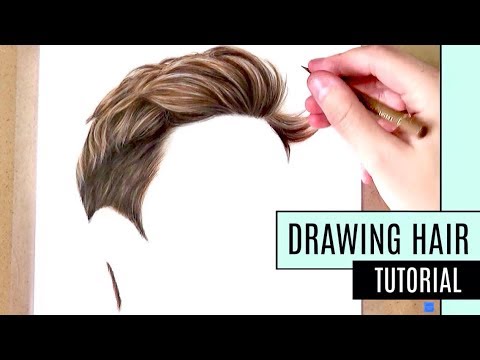 480x360 How To Draw Hair Coloured Pencil Drawing Tutorial - Short Hair Drawing