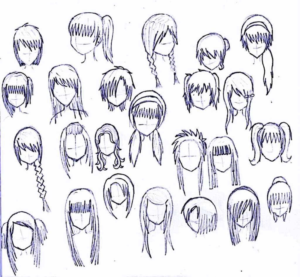 Easy Short Hairstyles Drawing
