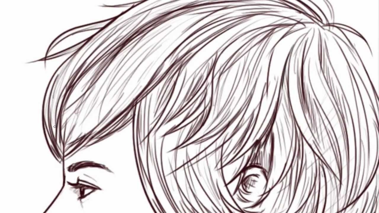 Aesthetic Cute Short Hair Girl Drawing