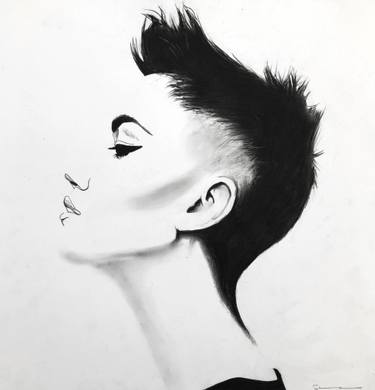 375x390 short hair, dont care drawing - Short Hair Girl Drawing