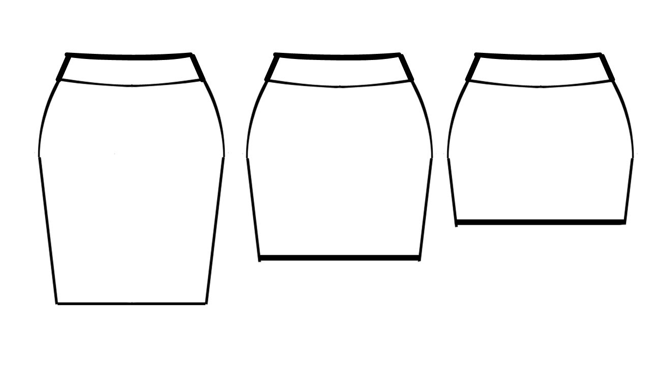 1280x720 how to pattern pencilmini skirt - Short Skirt Drawing