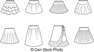 300x166 mini skirt clipart and stock illustrations mini skirt - Short Skirt Drawing