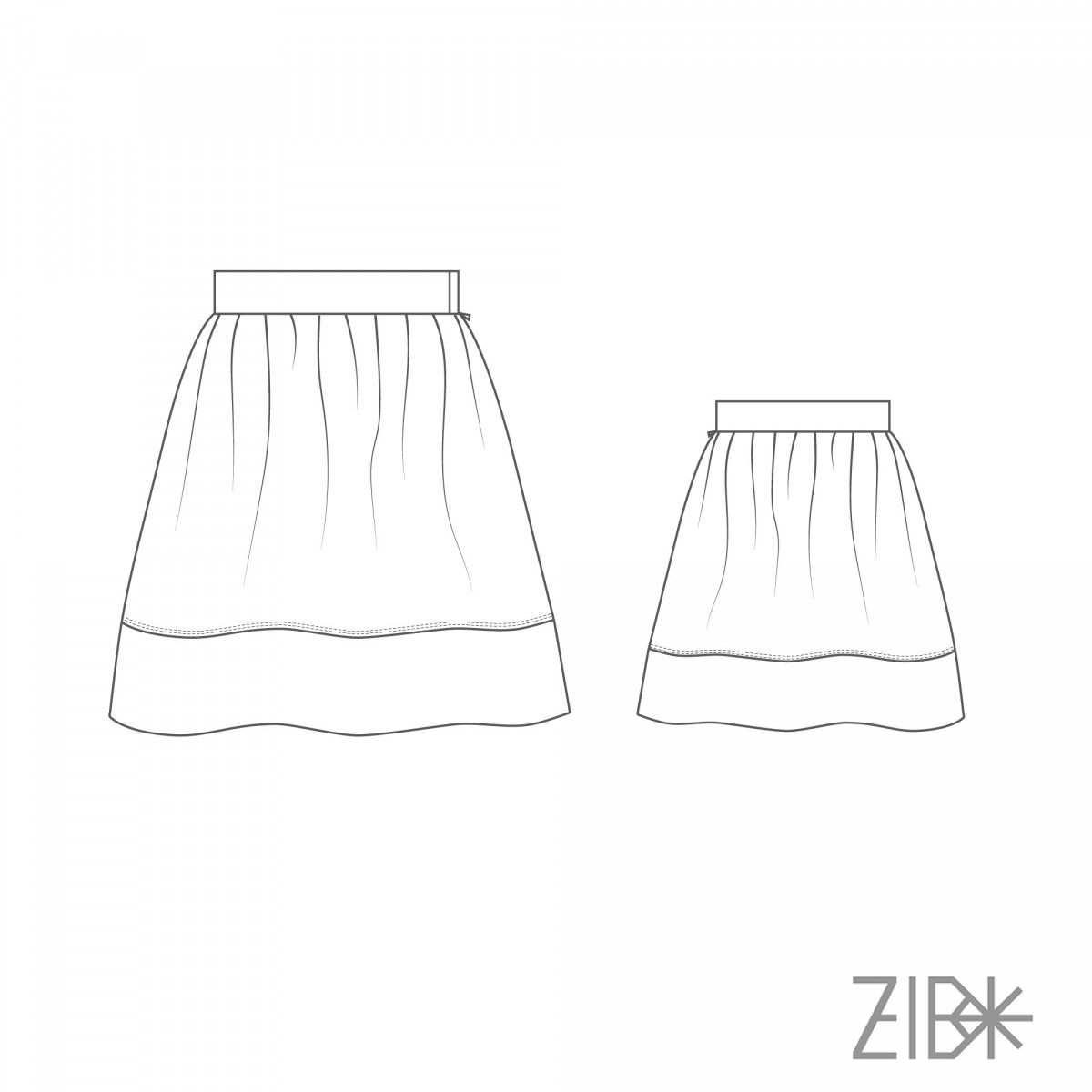1200x1200 shining night - Short Skirt Drawing