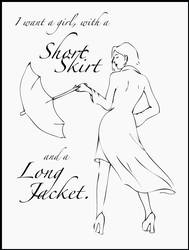 189x250 short skirt - Short Skirt Drawing