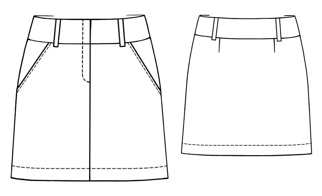 1044x637 short skirt - Short Skirt Drawing