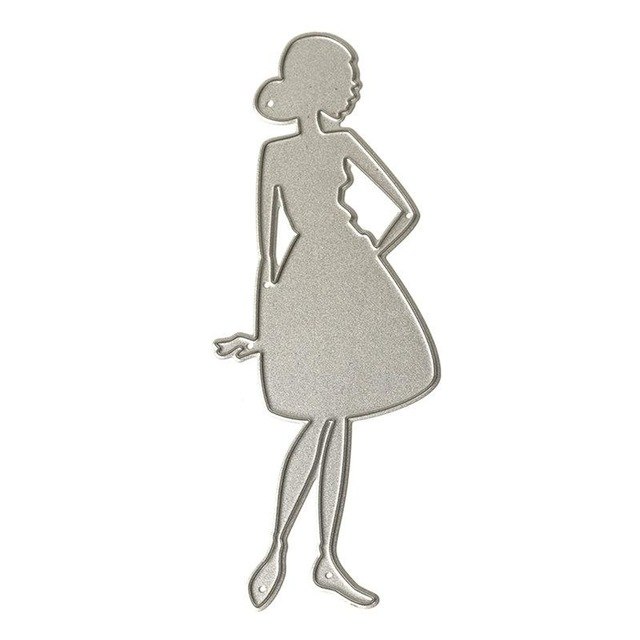 640x640 short skirt beautiful girl metal cutting dies stencils for diy - Short Skirt Drawing