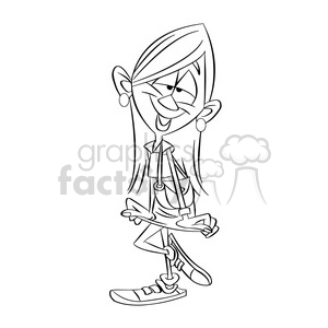 300x300 black and white image of girl in short skirt chica en minifalda - Short Skirt Drawing