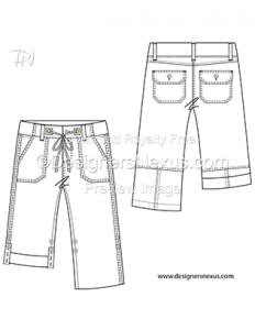 232x300 free downloads illustrator pants flat sketches - Shorts Drawing