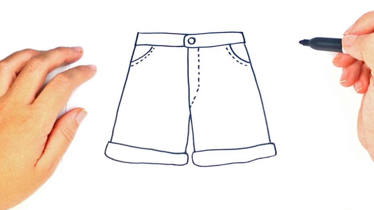 1280x720 How To Draw A Shorts Step - Shorts Drawing