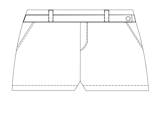 640x480 Lucas Infashion Flat Drawing Of The Shorts - Shorts Drawing