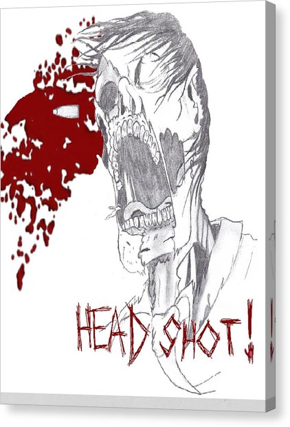 422x622 zombie head shot drawing - Shot Drawing