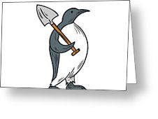 226x170 emperor penguin holding shovel drawing digital art - Shovel Drawing