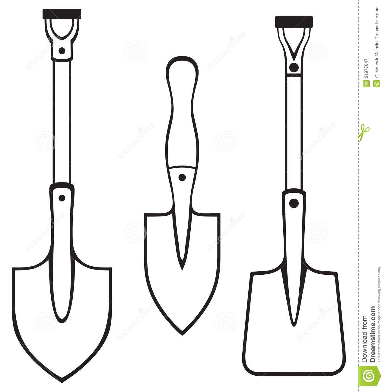 1276x1300 Shovel Clipart Black And White - Shovel Drawing