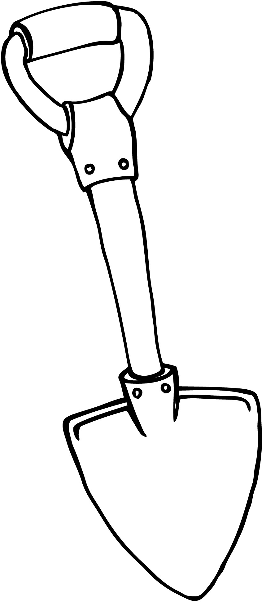 846x1942 Shovel Clipart Draw - Shovel Drawing