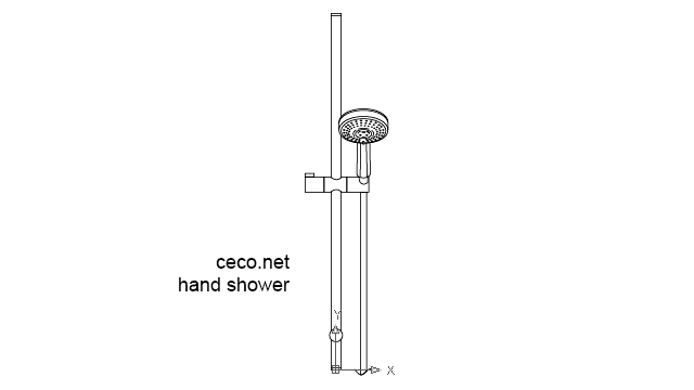 640x360 Autocad Drawing Hand Showers Dwg - Shower Drawing
