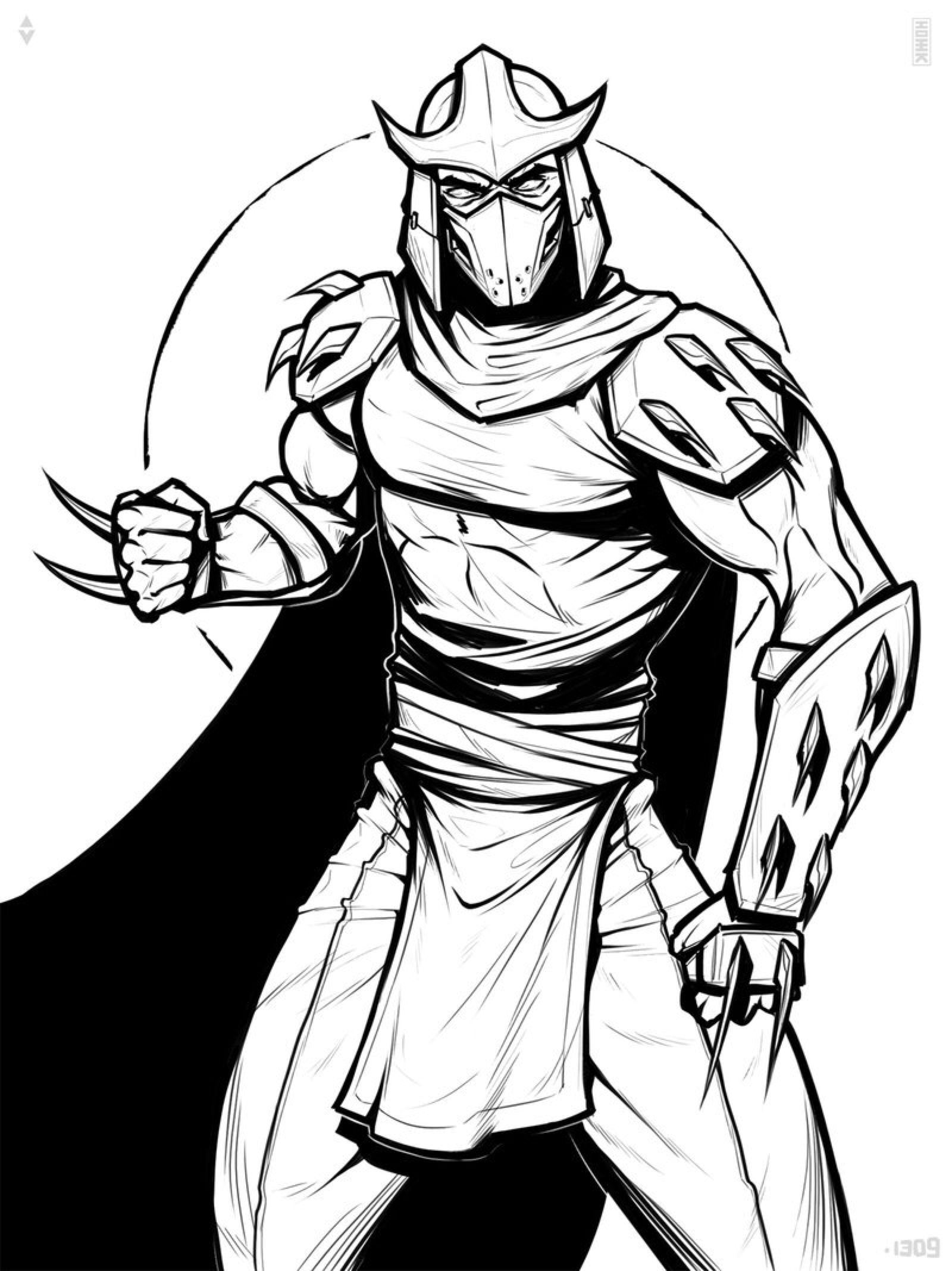 Shredder Drawing At Paintingvalley Com Explore Collection Of