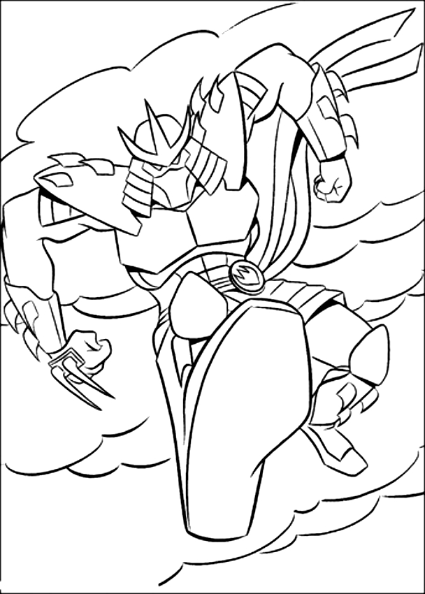 608x850 drawing of shredder of ninja turtles coloring page - Shredder Drawing