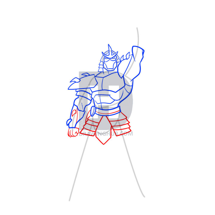 720x720 how to draw shredder, teenage mutant ninja turtles, step - Shredder Drawing