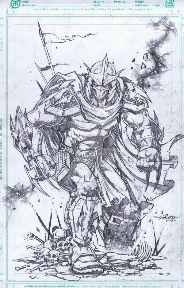 600x938 super shredder sketch tmnt teenage mutant ninja turtles, ninja - Shredder Drawing
