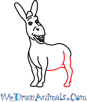 300x350 how to draw donkey from shrek - Shrek Drawing