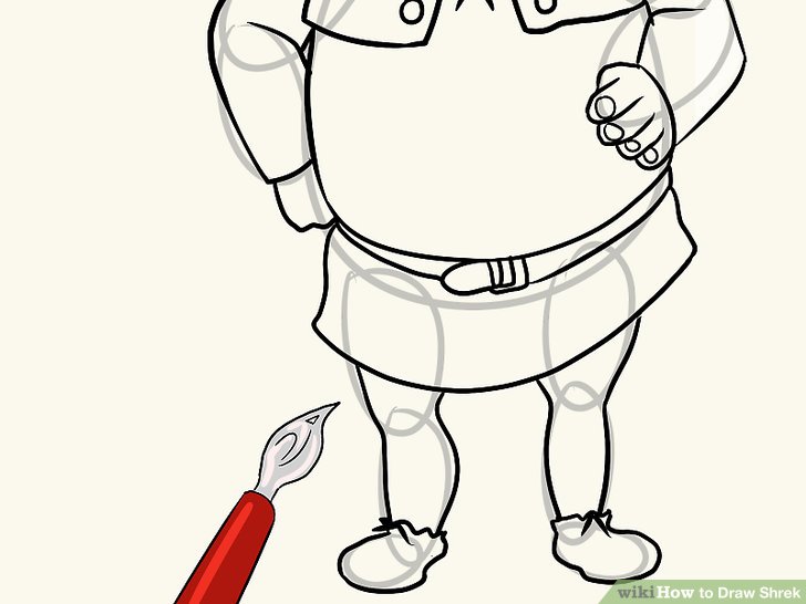728x546 how to draw shrek - Shrek Drawing