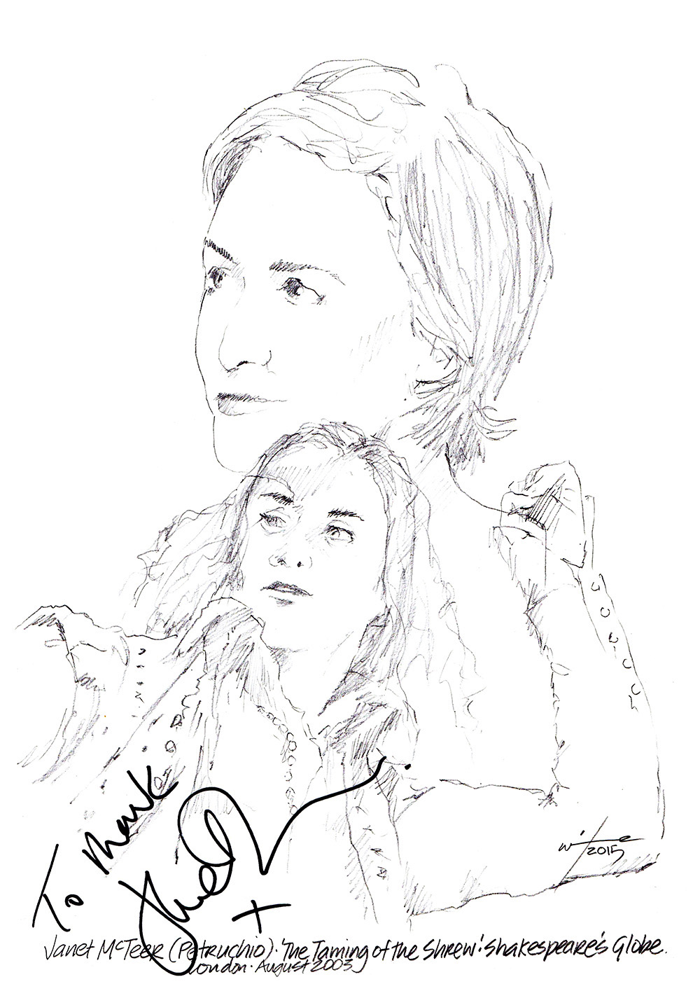 1000x1415 drawing janet mcteer in the taming of the shrew chicanepictures - Shrew Drawing