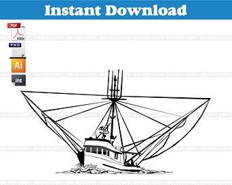 340x270 shrimp boat clipart - Shrimp Boat Drawing