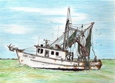 236x171 best boats images shrimp boat, boats, boat art - Shrimp Boat Drawing