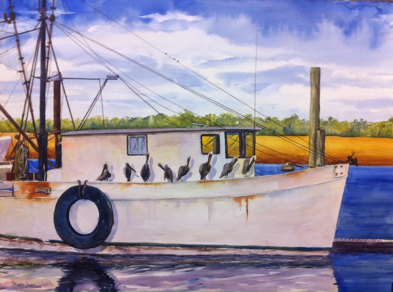 1280x950 stewart jones art folly beach shrimp boat - Shrimp Boat Drawing