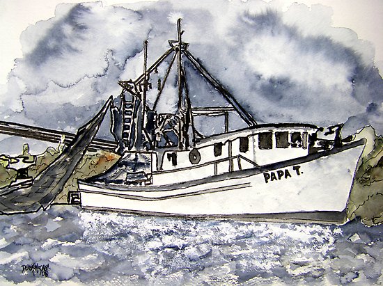 550x411 shrimp boat photographic prints - Shrimp Boat Drawing