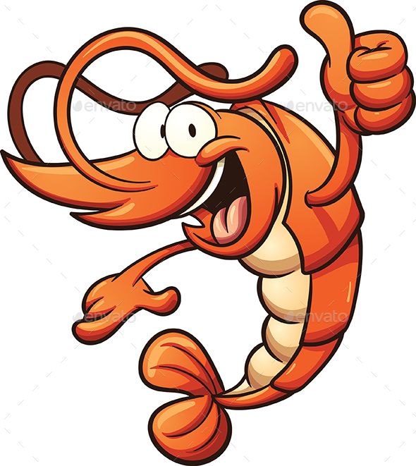 590x661 cartoon shrimp with thumbs up hand sign vector clip art - Shrimp Cartoon Drawing