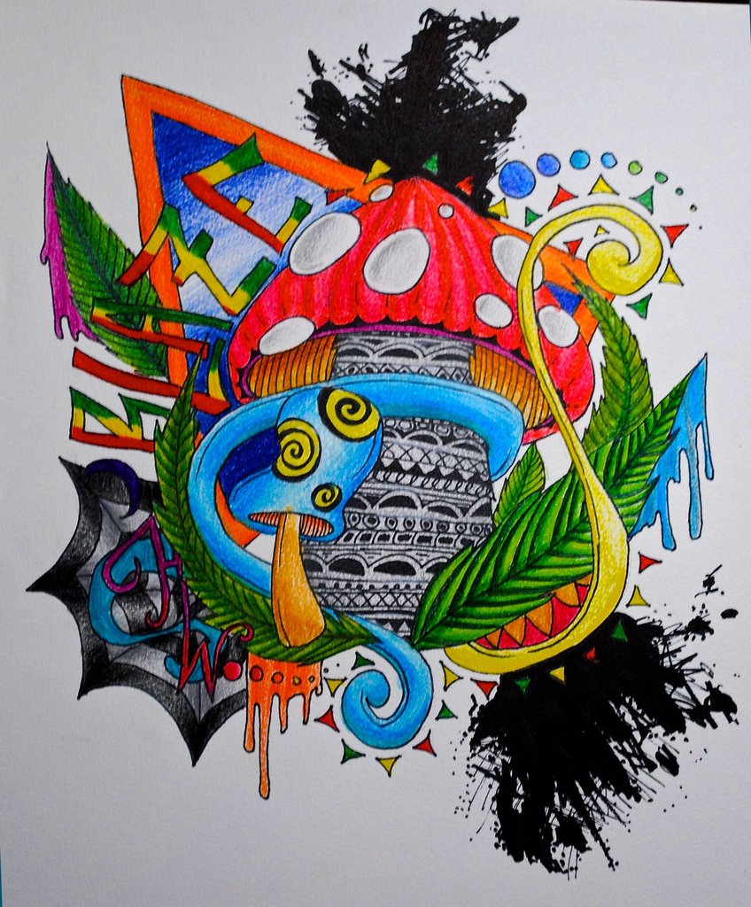848x1024 shroom design drawing - Shroom Drawings