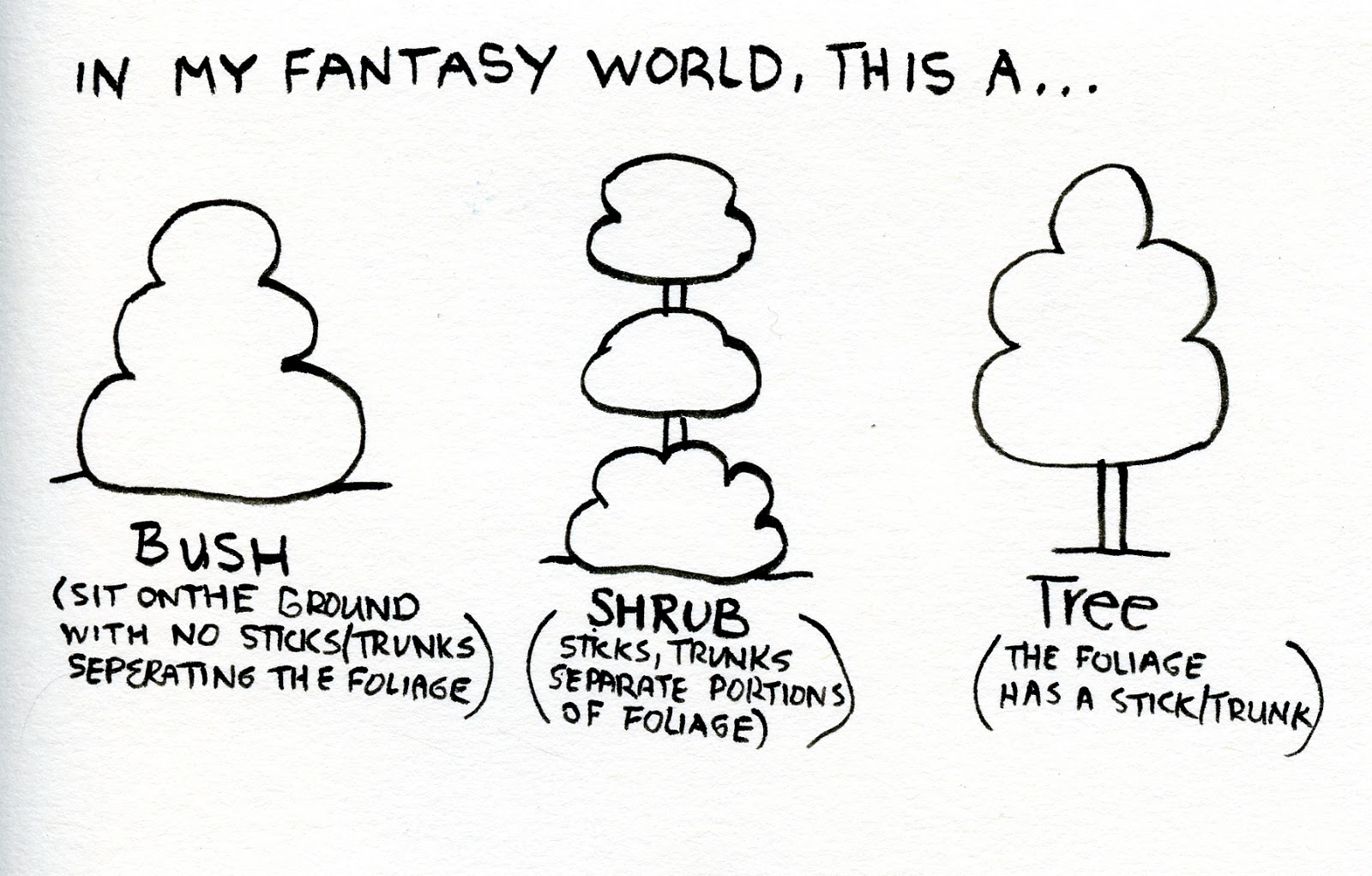 1600x1021 basic bushtreeshrub fantasy step out - Shrub Drawing