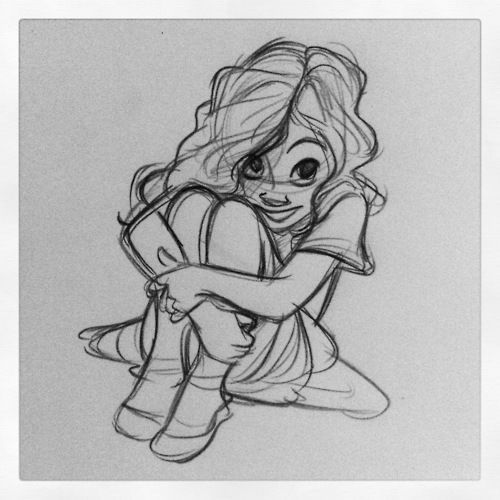 500x500 pixilart - Shy Girl Drawing