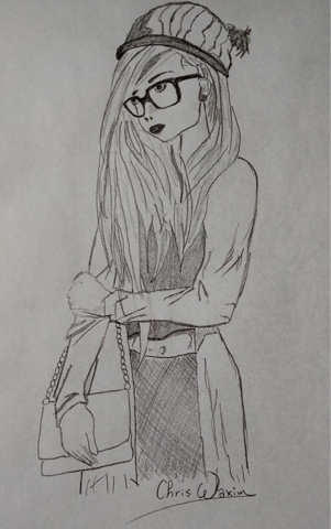 301x480 shy girl - Shy Girl Drawing