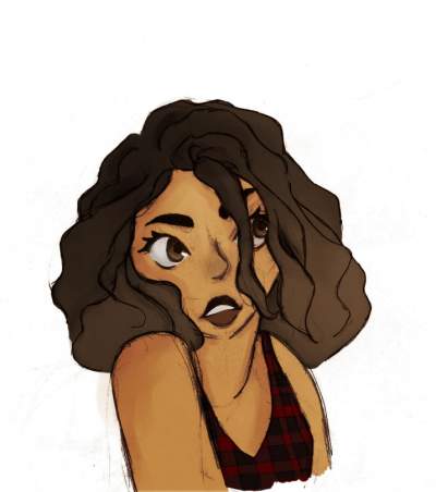 400x452 shy girl teen ink - Shy Girl Drawing