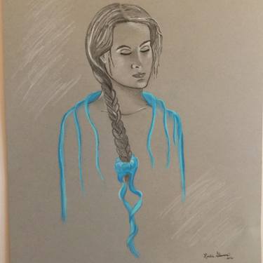 375x375 shy girl drawing - Shy Girl Drawing