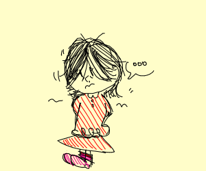 300x250 shy girl drawing - Shy Girl Drawing