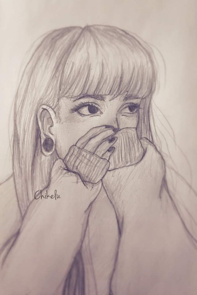 684x1024 shy girl sketch art amino - Shy Girl Drawing