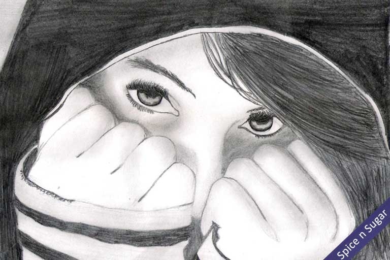 768x512 spice n sugar - Shy Girl Drawing