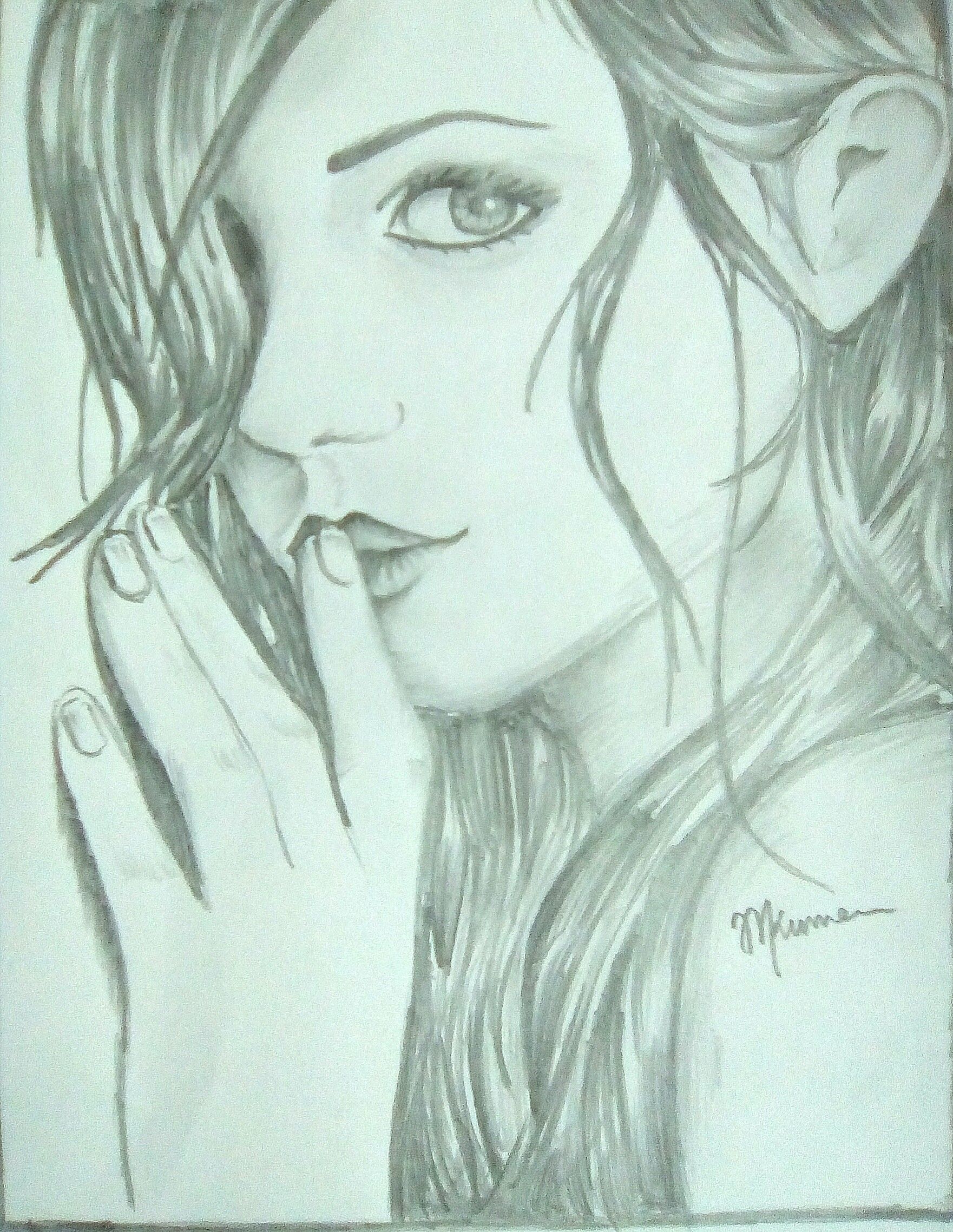 1761x2277 shy girl my pencil drawings in pencil drawings, drawings - Shy Girl Drawing
