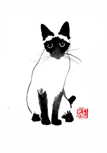 375x536 siamese cat drawing - Siamese Cat Drawing
