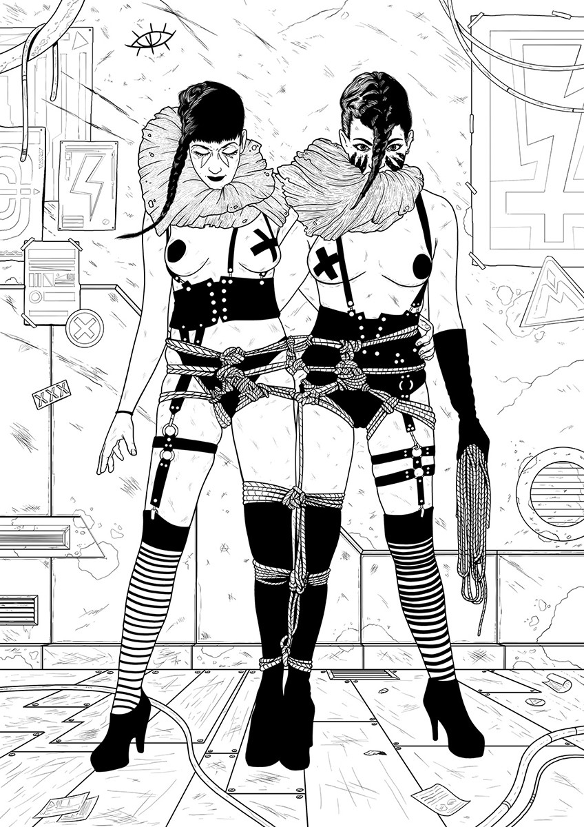 848x1200 Saaz Portfolio - Siamese Twins Drawing