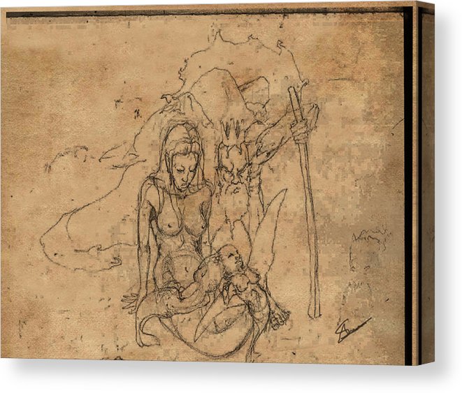 661x563 the siamese twins canvas print canvas art - Siamese Twins Drawing
