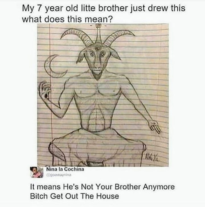 720x726 you find this drawing under your little sibling bed wyd - Sibling Drawing