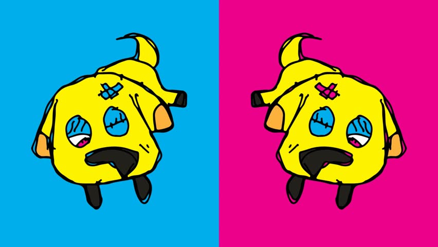 852x480 kids drawing seamless background with theme of sick dog - Sick Dog Drawing