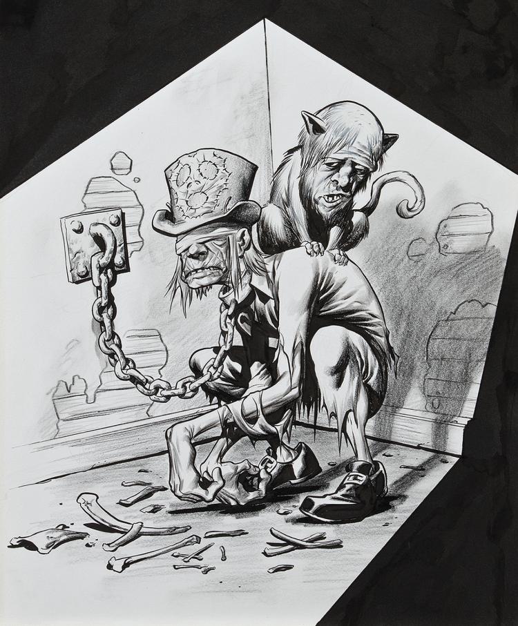 750x907 Eric Powell Illustration For Sketches From The Sick And Twi - Sick Drawings