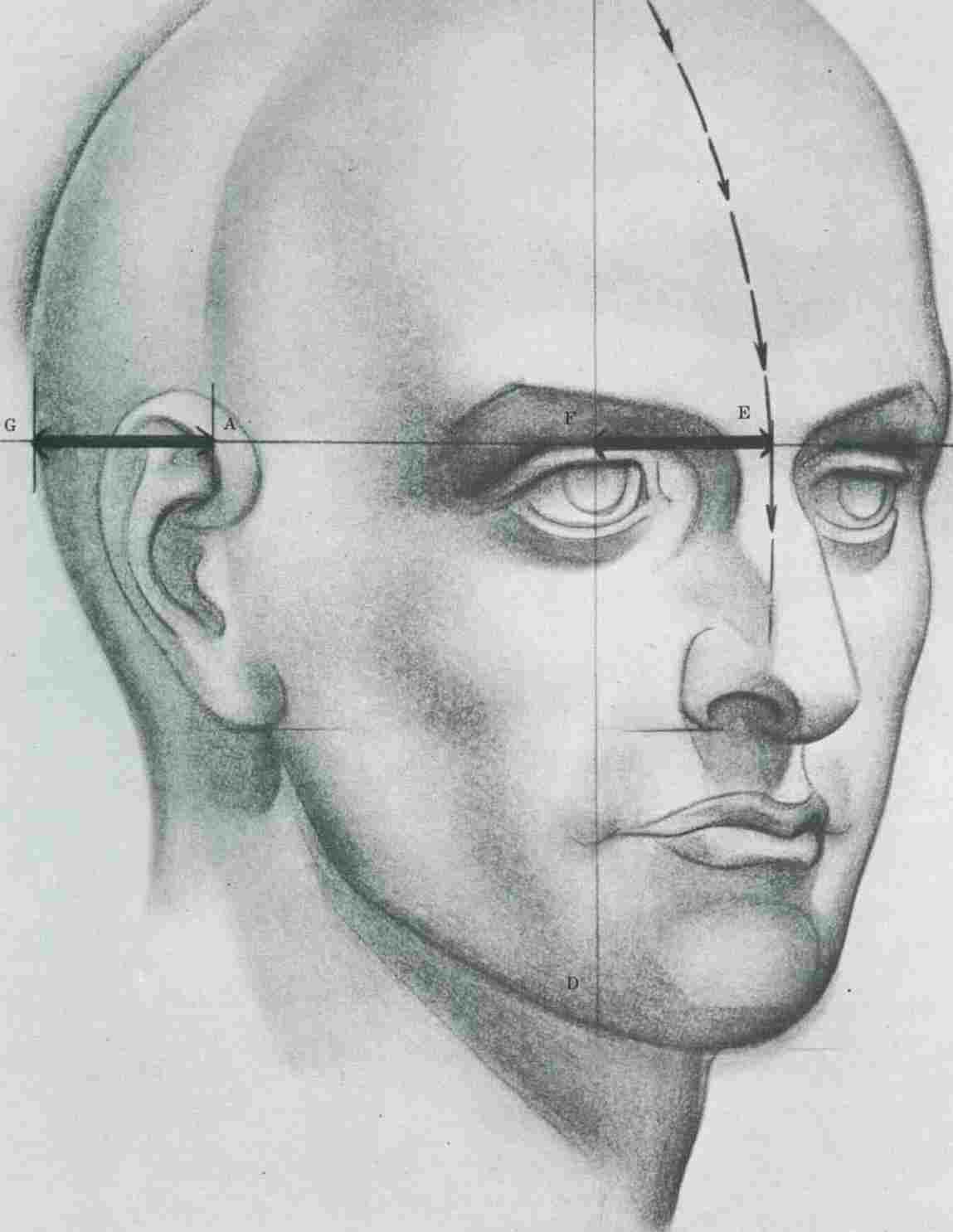1149x1486 Simple Side Face Sketch - Side Face Drawing